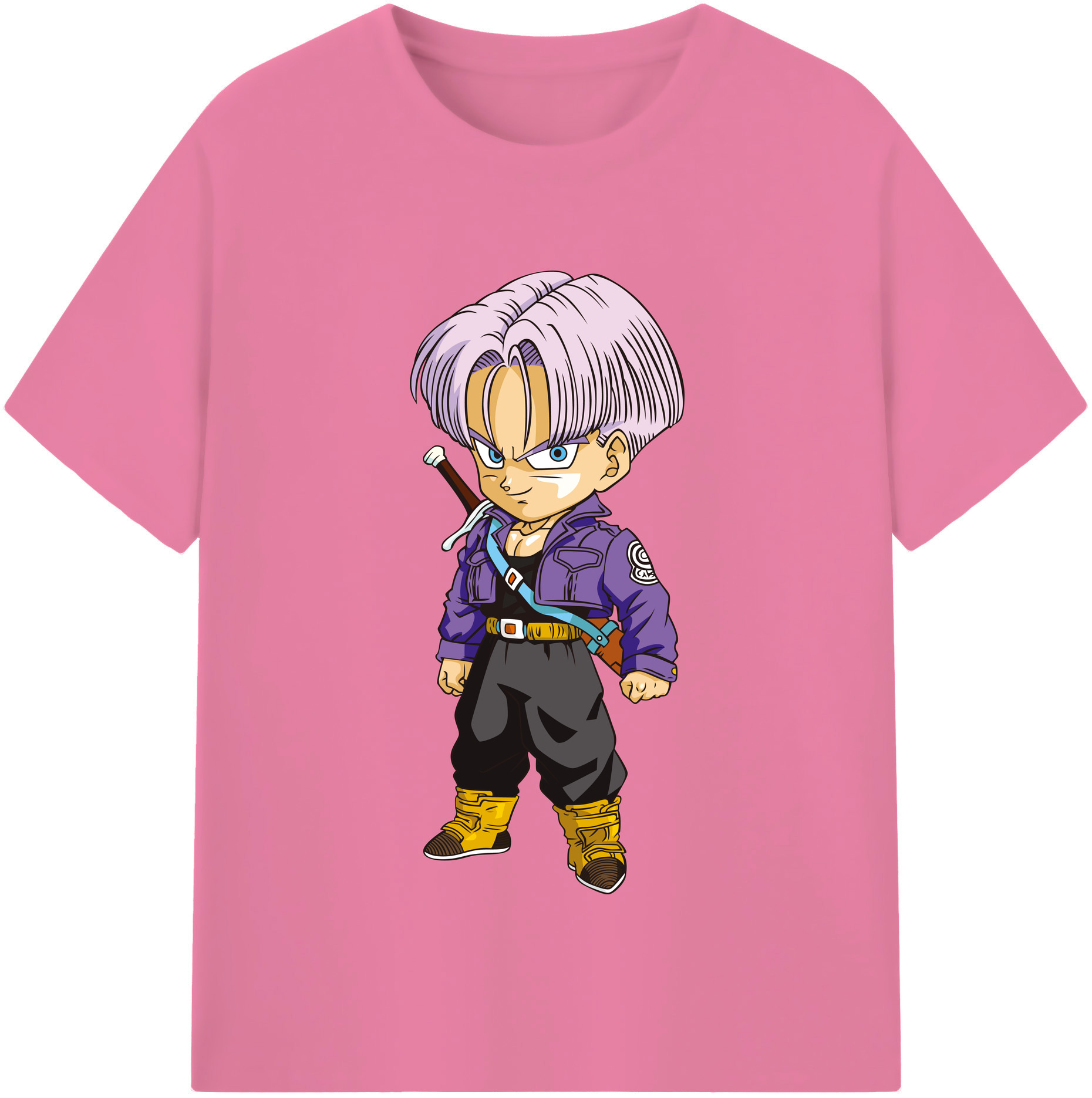 （画像用） ドラゴンボール トランクス（Torankusu）DRAGON BALL Trunks 綿100％半袖Tシャツ（フロントプリント）